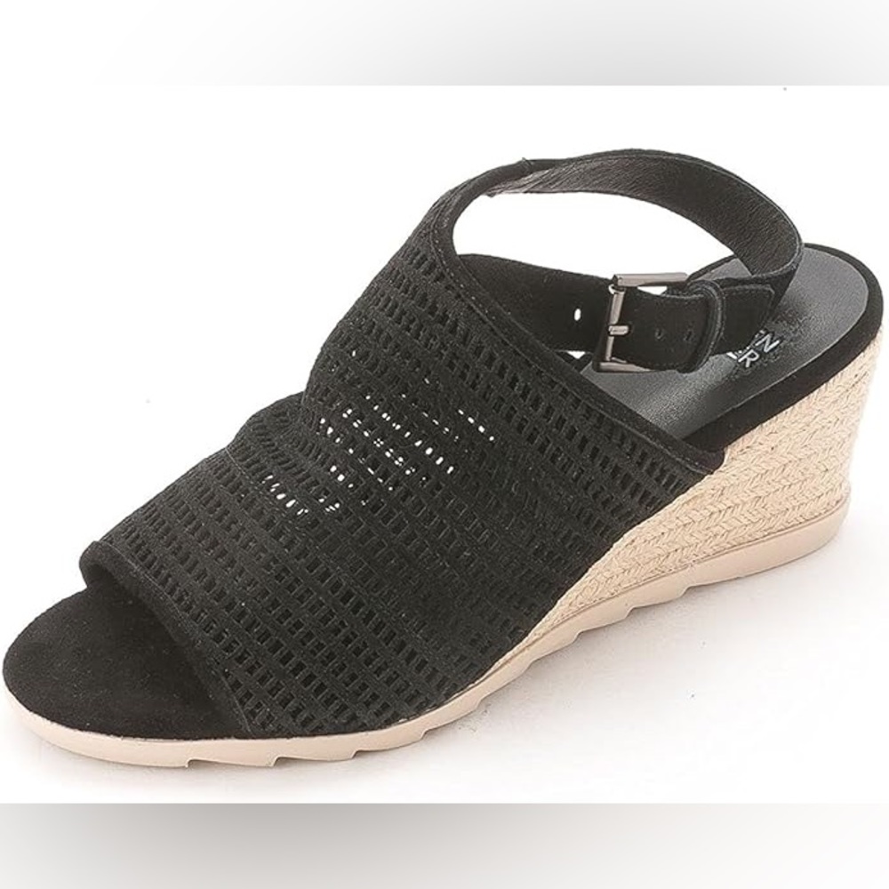 ♦️ EILEEN FISHER Sandals 7.5 Aura Sling Back Espadrilles Wedges EUC - Picture 2 of 8